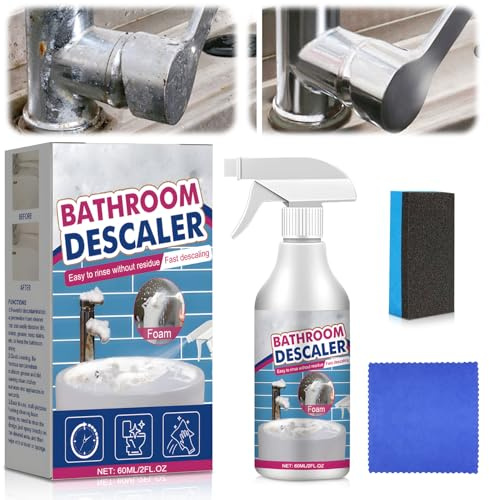 Nettoyeur de taches têtues, 2025 Nettoyant wc salle de bain, bathroom descaler foam spray, stubborn stain treater Pour toilettes égout salle de bains nettoyage（A）