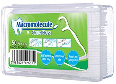 Lot de 50 cure-dents 2 en 1 pour fil dentaire haute ténacité, brosse interdentaire, gratte-langue, outils de soins professionnels avec étui portable, parfaits pour la famille