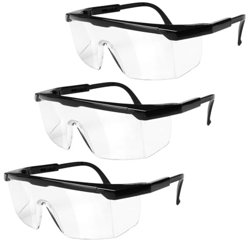 3 Pcs Lunettes De Protection Travail, Lunette Protection, Anti-Buée Et Uv Lunettes Et Anti-Rayures Pour Les Lieux De Travail, Construction, Bricolage, Laboratoire, Soudage, Chimie