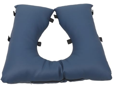 FRCOLOR Asiento de Inodoro Acolchado y Grueso para Adultos y Ancianos, Protección Frío y Espuma de Pu, Forma Alargada para Uso en Casa y Viajes