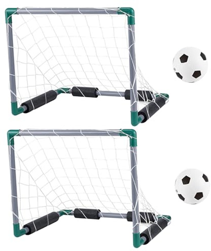 Juego de fútbol acuático, piscina flotante de enfriamiento de verano, incluye 2 porterías de piscina, 2 pelotas y 1 inflador, juegos interactivos para padres e hijos para adultos y portería fami