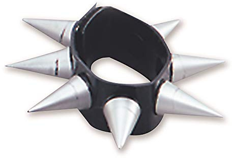 Bristol Novelty BA436 Spike Bracelet, Unisex-Adult, Silver, One Size Halloween