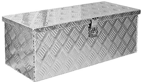 Trucky Truckbox, Deichselbox Aluminium, Anhängerbox 15 Größen, Werkzeugkiste mit Schloss und Schlüssel, stabil und wasserdicht, Boxentyp:D050 (68 x 31 x 25 cm)