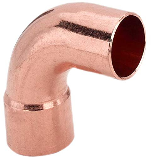MegaHaustechnik Löt Fitting 5001a Bogen 90° Grad für Kupfer Rohr Außendurchmesser 28mm i-a Muffe Anschluss zum Löten und Stutzen mit AußenØ 28mm Trinkwasser geeignet Kupplung Verbinder Winkel