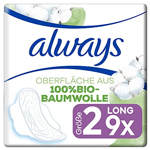Always Ultra Cotton Protection Long Size 2 - Compresas con alas y superficie 100% algodón orgánico (9 unidades)