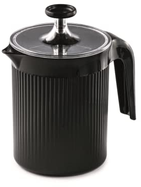 Snips, Cremix, Milchaufschäumer, Hand-Milchaufschäumer für Cappuccino, Handmilchschaum, Farbe Schwarz 0.50L, 10 x 14.5 x 15.3 cm, Made in Italy