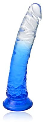 SXOVO Dildo Plug Anale Stimolazione del Punto G Trasparente Vagina Anale Giocattolo Sessuale Universale Masturbatore Maschile e Femminile (S(17.5CM))