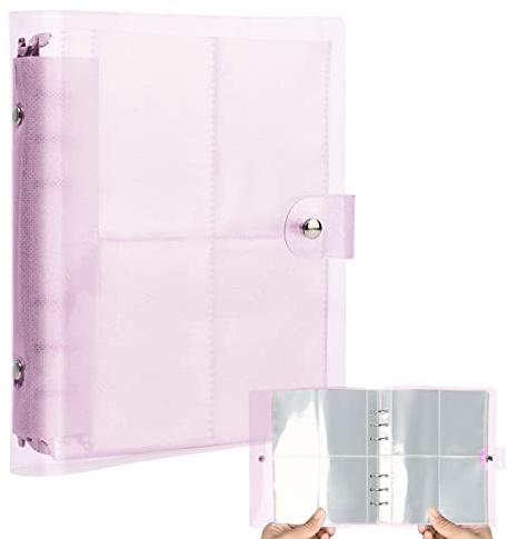 Album classeur photo à 200 pochettes, livre de poche pour mini-cartes photo Kpop, petites cartes photo de 3 pouces pour collectionner des images Violet