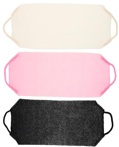 LALAFINA 3sets Zurück Wäscher Peeling Körper Tuch Streifen Bad Handtuch Dusche Peeling Handtücher 3 Stücke * 3