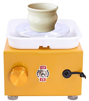 biusgiyeny Mini Roue de Poterie Électrique 2000RPM Machine de Poterie électrique Tour de Potier Électrique Machine à Roue en Céramique Outil de Bricolage pour Céramique