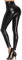 goodmansam Damen Kunstleder Leggings Hohe Taille Faux Leder Leggings PU Leder Hose Fleece Gefüttert Thermal Kunstleder Winter Strumpfhosen Treggins Leggins, Schwarz, L