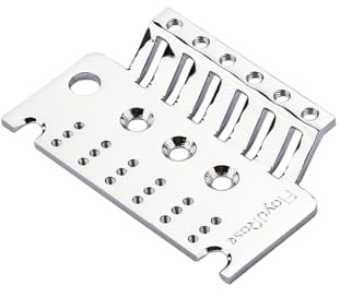 RuiJOTWAT Piastra di ricambio per ponte tremolo a 6 corde per chitarra elettrica, sistema tremolo, ponte argento