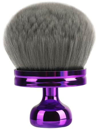 Extra Large Body Brush for Self Tanner, Leg Makeup & Bronzer Self Tan Applicator【Ultra Soft】【Shed-Proof】【Easy To Clean】3.3 inch Wide Round Head Brush，Purple-Gray