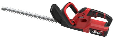 SundpeyPRO Cortasetos inalámbrico de 20 pulgadas, cortador de setos eléctrico sin escobillas, 2 baterías de 4.0 Ah y cargador, apertura de dientes de 15.5 mm, 21 V