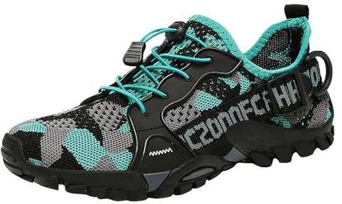 Chaussures de trekking légères pour homme - Chaussures pieds nus pour homme - Chaussures de trail respirantes - En maille - Chaussures de tennis modernes - Antidérapantes - Chaussures de randonnée