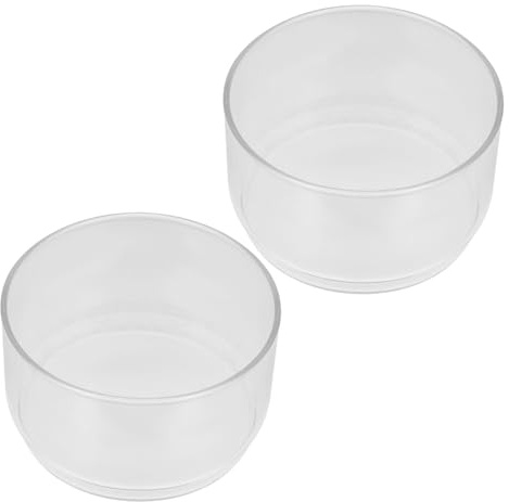 Hemobllo 2 pezzi Ciotole in Vetro Borosilicato Resistenti al Calore Trasparenti per Forno e Cucina Casa Scodelle Spesse per Cottura e Conservazione Alimenti