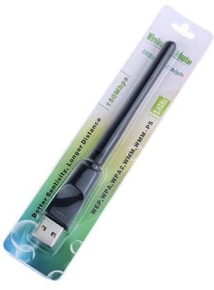 WLAN-USB-WIFI-adapter med 150 Mbps/S, 2,4 GHz, 2 DB-antenn