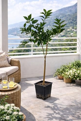 Citrus sinensis ‘Navelina’ – Navelorange Orangenbaum 120–140 cm | Immergrüner Zitrusbaum für Terrasse, Balkon & Wintergarten | Süße Früchte & Duftblüten