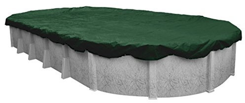 Pool Mate 321218-4-PM Winter Pool Cover, Heavy-Duty Green, 12 x 18 ft Above Ground Pools