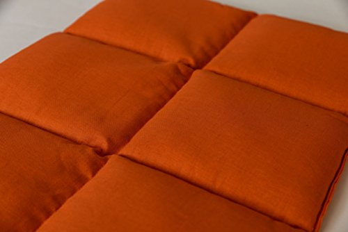Giraffenland Traubenkernkissen groß 40x30cm 6-Kammer - orange - Wärme und Kälte - Kissen 30x40 - Traubenkern - orange