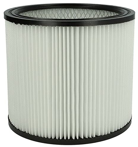 vhbw 1x Faltenfilter kompatibel mit ShopVac Pro 30 PW, 1300 INOX, 1300, 30, Super 30 Staubsauger - Patronenfilter, Schwarz Weiß