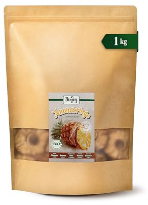 Biojoy Ekologiska torkade ananasringar, osvavlade, 1 kg