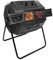 Dripex Tumbling Compost Bin 160L, Dual Chamber Rotating Composter, Compost Tumbler Tumbling Composter, BPA Free, Create Fertile Soil, Aerating Compost Tumbler Bin, Black