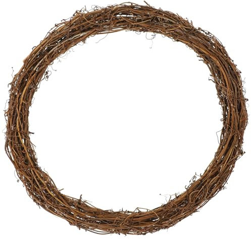 MAGICLULU Door Rattan Ring Christmas Rattan Wreath 30CM Grapevine Wreath Vine Frame Twig Garland for DIY Craft Christmas Door Wall Decor Dried Heart Decor