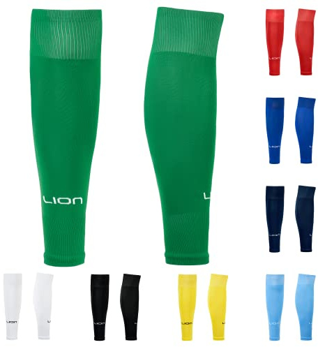 Football Sock Sleeves To Accompany Grip Socks - Fits Over Calf/Shin Pads - Variety Of Colours To Match Your Team Kit (Green)