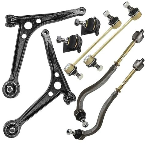 ATEC Germany 2x Brazo de control inferior del eje delantero izquierdo y derecho con rótula, 2x barra de acoplamiento, 2x tirante FORD GALAXY I (WGR),SEAT ALHAMBRA (7V8, 7V9),VW SHARAN (7M8, 7M9, 7M6)