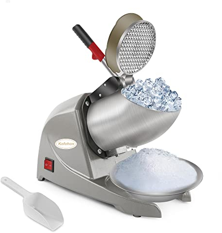 KOFOHON Elektrischer Eisrasierer Maschine,Eisbrecher Eiszerkleinerer,Elektrisch Ice Crusher Machine,Ice Shaver Schnee Maschine Für Haushalt & Handel.(Small)