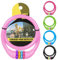 Ainiv Bike Lock, 4-Digit Password Bicycle Lock, 65cm Portable Anti Theft Bike Password Lock, Resettable Combinations 4 Digits Codes Lock for Bike, Motorbike, Scooter, Skateboard, Fence (Light Pink)