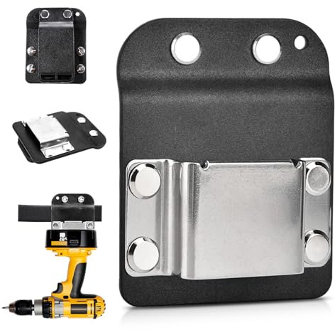 Drill Catcher for Tool Belt - Quick Response Heavy Duty Holster With Up to 2 Belt Clip for Any Tools With Hanger