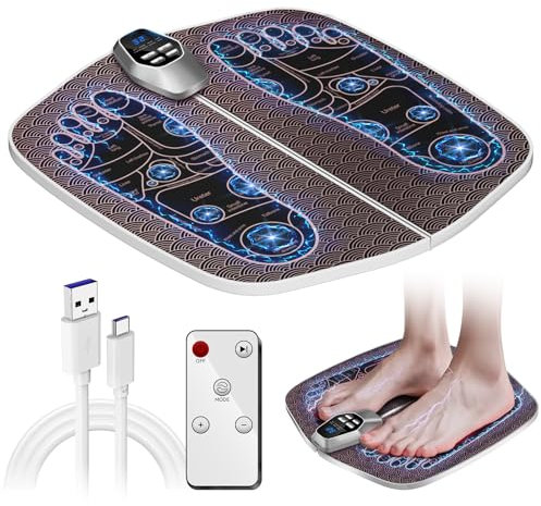 LOZLTX 4.0 Verbessertes-ems Fußmassagegerät [Fördert die Blutzirkulation(verifiziert)20 Minuten effektiv] foot massager [256 Massageoptionen-8 Massagemodi und 32 Intensitäten] fußmassagegerät