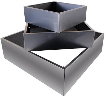 bellissa Vaso verticale per aiuole a torre – acciaio corten – aiuola e fioriera a forma rettangolare – L 100 x P 100 x H 70 cm