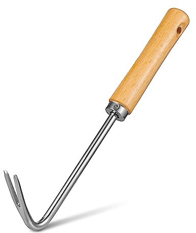 BAZEITFLOW Désherbeur Manuel avec Manche en Outil de Jardin pour Désherbage Facile Outil d'Élimination des Mauvaises Plantes Design Ergonomique Solide