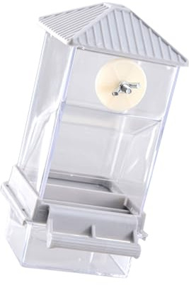 Distributeur de nourriture transparent de grande capacité pour perroquets et petits oiseaux avec tiroir