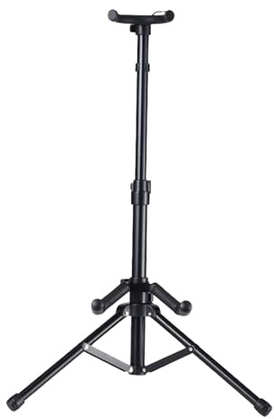 TISHITA Geigenständer mit Bogenhalter, Professionelle Aluminiumlegierung, Höhenverstellbar