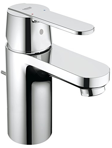 GROHE Get - Einhand- Waschtischarmatur (wassersparend, schnelle Befestigung, inkl.Temperaturbegrenzer, flexible Anschlussschläuche), chrom, 32883000