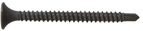 The Hillman Group 39523 6 x 1-1/8-Inch Self Drilling Phillips Drywall Screw, 100-Pack , black