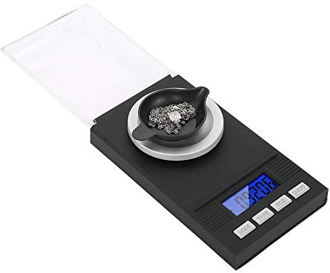 Mini digital ficka gram skala bärbar hög precision 0,001 g ficksmycken vikt elektronisk balansvåg med LED digital display (100 g)