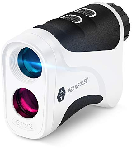PEAKPULSE Golf Entfernungsmesser - 656 Yard Laser Mit Fahnenmast Lock Vibration, 6-Facher Vergrößerung und Schnellfokussiersystem - Für Golf und Jagd