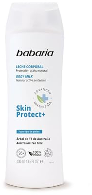 Babaria - Body Milk Skin Protect | Crema Corporal Hidratante Todo Tipo De Pieles | Crema Hidratante Corporal 400ml | Crema Cuerpo Hidratante 24h | Crema Cuerpo