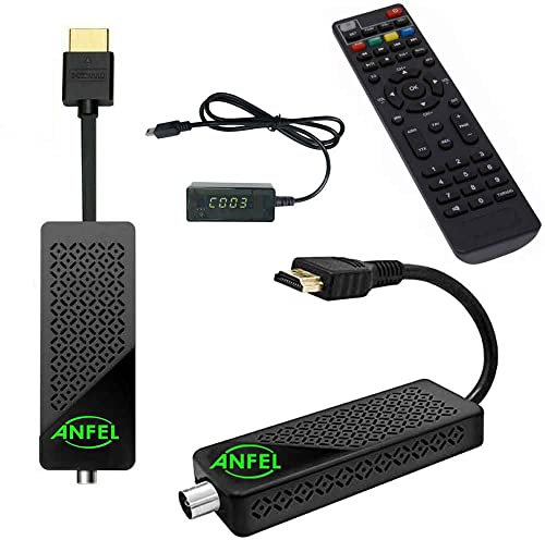 Decoder Digitale Terrestre HDMI STICK TV DVB-T2 H.265 HEVC 265 10 bit DVB-T2 HD Mini Stick USB Ricevitore Formato Pocket Piccolo PER RETRO TV CON CAVO HDMI INTEGRATO