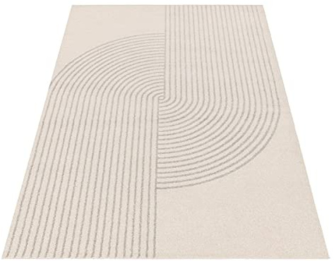 Lord of Rugs Living Room Rug Geometric Bedroom Dining Room Home Office Kitchen Area Rug Cream Arch X-Large 200x290 cm (6'7x9'6)