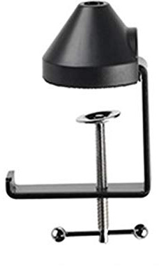 Qwertfeet Abrazadera de montaje de mesa de metal, abrazadera de soporte voladizo para suspensión de micrófono, soporte para tijera