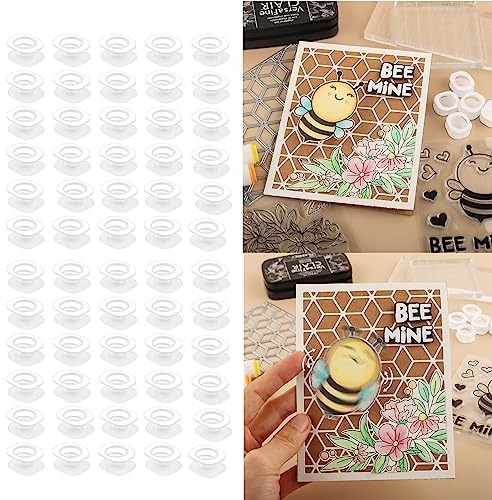 Briartw 60pcs/Set Mini Action Wobbles,Self-Adhesive Springs,Small Wobblers Movers for for Card Making,DIY Scrapbooking,Add Some Action to Project,Make Your Handmade CardsSpring to Life