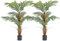 VEVOR Árbol Artificial 1219mm Planta Artificial PE Areca Palmera 2 Árboles Falsos Verdes con Maceta 127x113 mm Decoración de Plantas Falsas para Hogar Oficina Centros Comerciales Interiores Exteriores