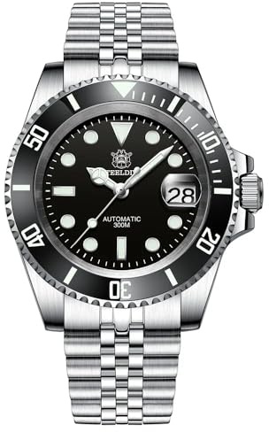 watchdives Steeldive SD1953 Orologio Automatico da Uomo, in Acciaio Inox, Movimento NH35, 300 m, Orologio Subacqueo