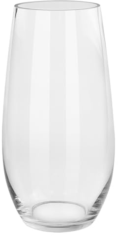 DARENYI Flower Vase 27cm Clear Large Glass Vase Modern Living Room Table Decoration Vases for Living Room, Bedroom, Dining Room